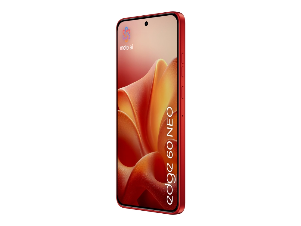 Motorola Edge 60 Neo – 5G smartphone – dual-SIM – RAM 12 GB / Intern hukommelse 256 GB – pOLED display – 6.36 – 2670 x 1220 pixels (120 Hz) – 3x bagkamera 50 MP, 13 MP, 10 MP – front camera 32 MP – pantone poinciana