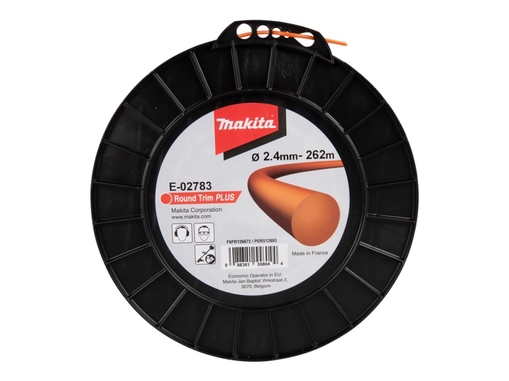 Makita - Grästrimmertråd - 2.4 mm - längd: 262 m - för Makita DUR368AZ, DUR368LZ, DUR369AZ, EBH341U | Trädgården - Bevattning av trädgårdar - Dränkbara pumpar | GameStuff