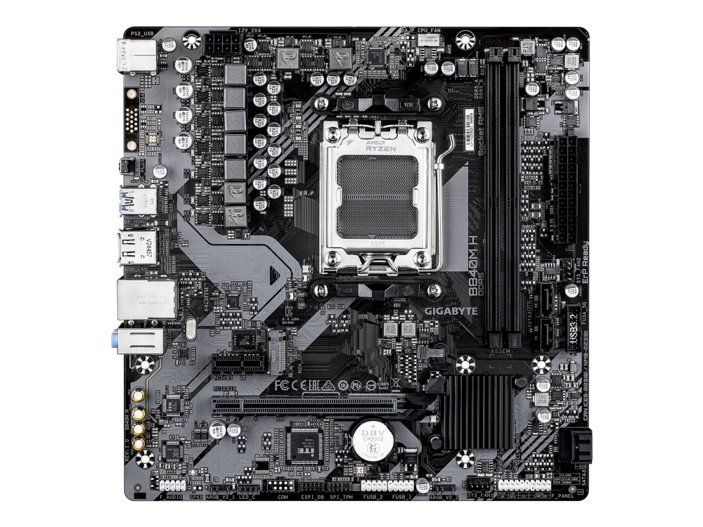 Gigabyte B840m H - Bundkort - Micro Atx - Socket Am5 - Amd B840 Chipset - Usb 3.2 Gen 1 - Gigabit Lan - Onboard Grafik (Cpu Påkrævet) - Hd Audio (8-K