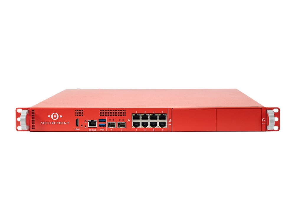 Securepoint UTM Security Appliances RC350R G6 - Sikkerhedsudstyr - 8 porte - 1GbE, 2.5GbE - 1U - rackmonterbar