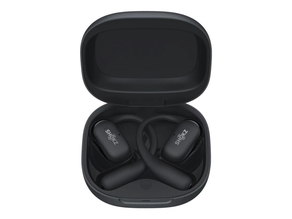 SHOKZ OpenFit 2+ - True wireless-hörlurar med mikrofon - öppet öra - montering över örat - Bluetooth - svart | TV, Ljud & Bild - Hörlurar & Mikrofoner | GameStuff