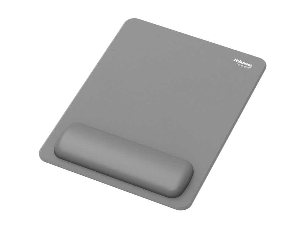 Fellowes Breyta Xl Mouse Mat Wrist Rest Xl Mouse Pad Wrist Support With Antibacterial Protection Ergonomic Mouse Mat Grey, Grey, Monochromatic, Wrist