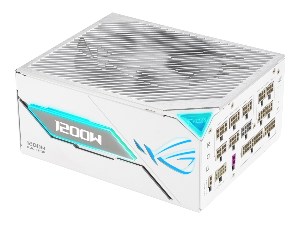 ASUS ROG ROG Thor Platinum III - White Edition - nätaggregat (intern) - ATX12V 3.1 - 80 PLUS Platinum - Cybenetics Platinum - AC 100-240 V - 1200 Watt - aktive PFC | Datortillbehör - Laddare & Batterier - Dator/Server nätaggregat | GameStuff