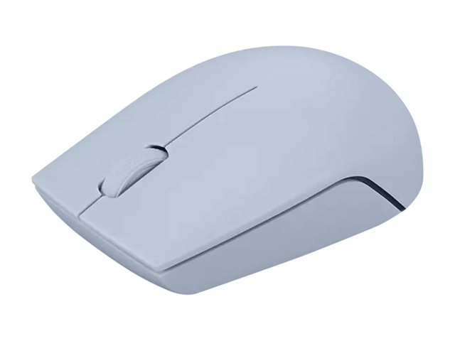 Lenovo 300 Wireless Compact - Mus - med batteri - optisk - 3 knapper - trådløs - 2.4 GHz - trådløs modtager (USB) - frostblå - blister