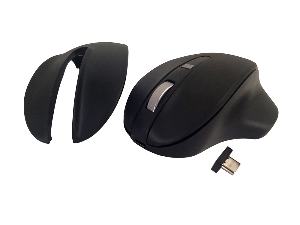 Matias Pro - Mus - Højrehåndet - 4 Knapper - Trådløs - 2.4 Ghz - Usb-C Trådløs Modtager - Sort