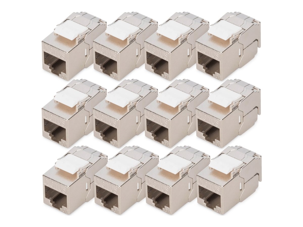 Digitus - Modular Indlæg - Compact, Tool-Free - Cat 6A - Skærmet - Rj-45 (Pakke Med 12)