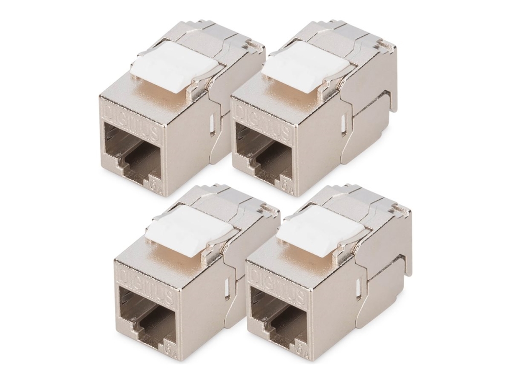 Digitus - Modular Indlæg - Compact, Tool-Free - Cat 6A - Skærmet - Rj-45 (Pakke Med 4)