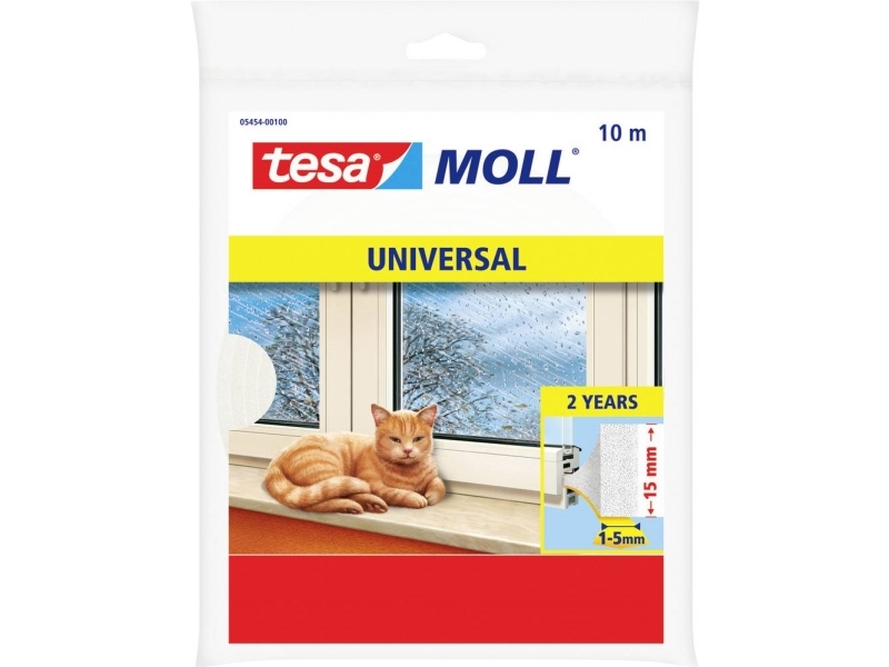 Tesa 05454-00100-01 Tætningsbånd Tesamoll Universal Hvid (L X B) 10 M X 15 Mm 1 Stk