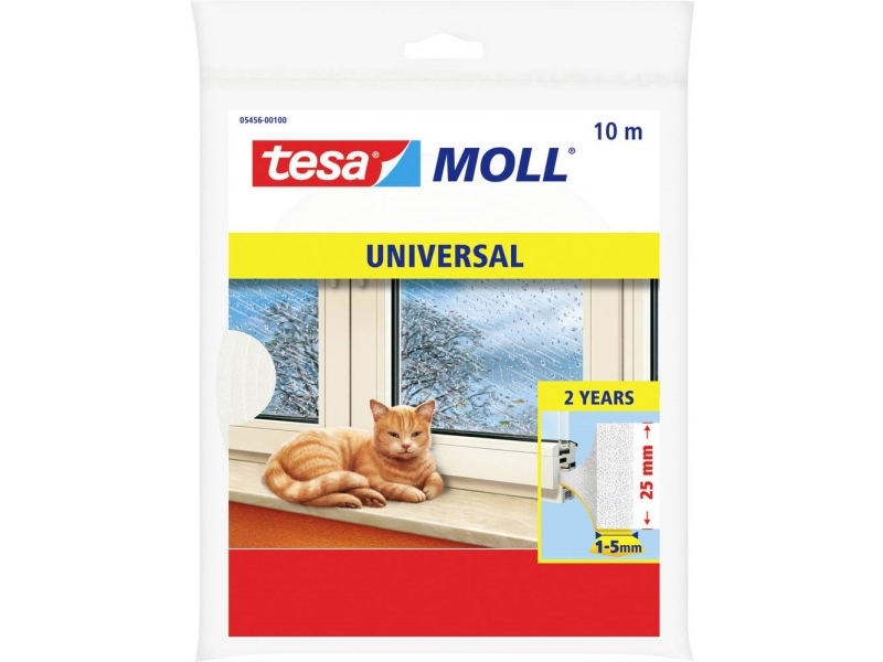 Tesa 05456-00100-01 Tætningsbånd Tesamoll Universal Hvid (L X B) 10 M X 25 Mm 1 Stk
