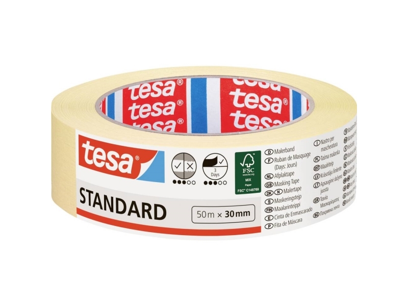 TESA Nastro in carta adesivo 30 mm x 50 m, Papir, Beige, 50 m, 30 mm, 1 stk