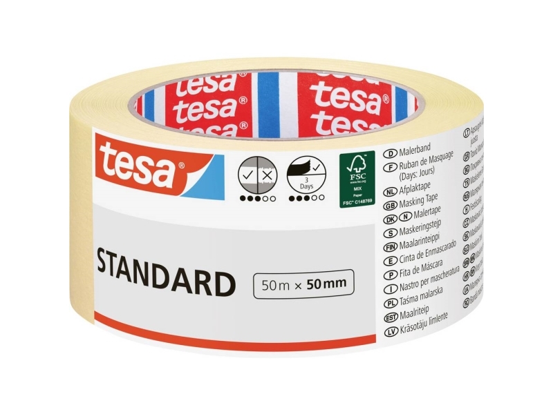 TESA Nastro i brevlim 50 mm x 50 m, 50 m, Beige, Papir, 50 mm, 1 stk | Tejp | GameStuff