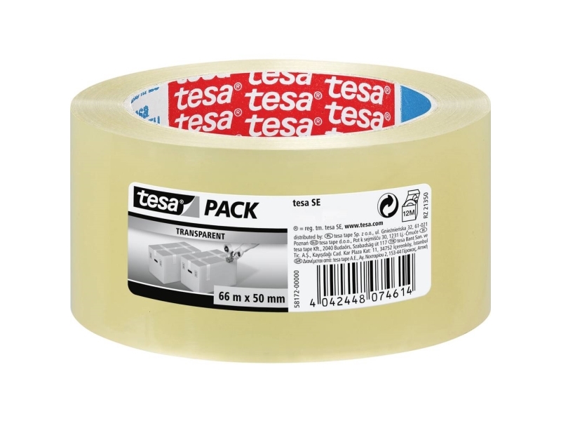 tesa 58172-00000-01 Tape tesapack® Transparent (L x B) 66 m x 50 mm 1 stk
