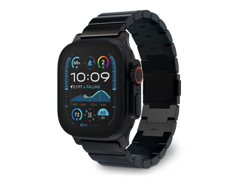 Decoded Traction Band, Band, Smartwatch, Sort, Apple, Apple Watch Ultra 1 & 2, Titanium