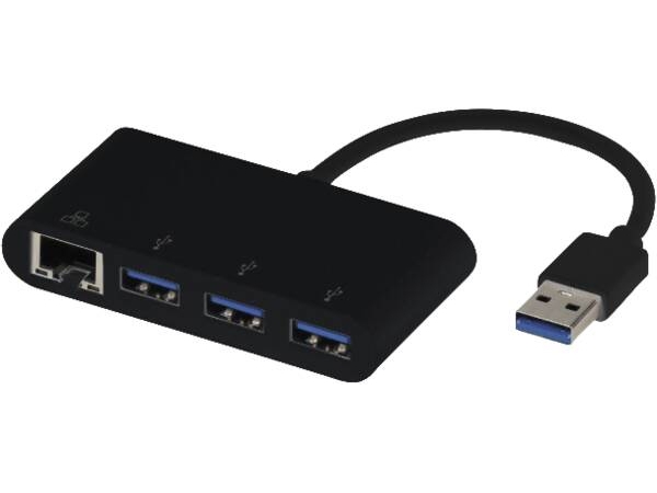 Vivanco Vvithubty3po1lan, Wired, Usb 3.2 Gen 1 (3.1 Gen 1) Type-A, Black, Usb, Usb Type-A, 0.1 M