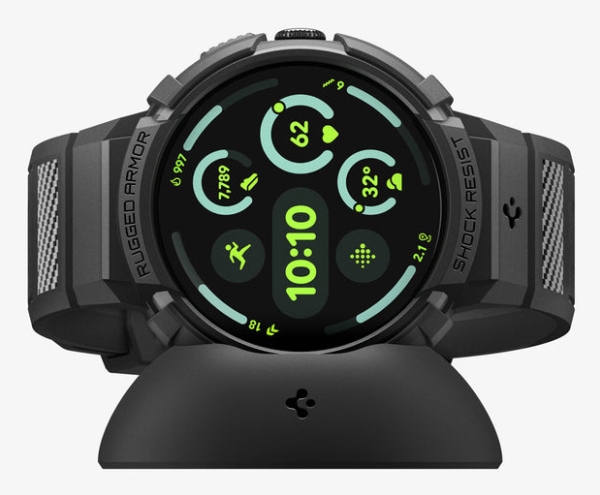 Spigen Acs11223, Gehäuse + Band, Smartwatch, Schwarz, Google, Pixel Watch 4 (45Mm), Thermoplastisches Polyurethan (Tpu)