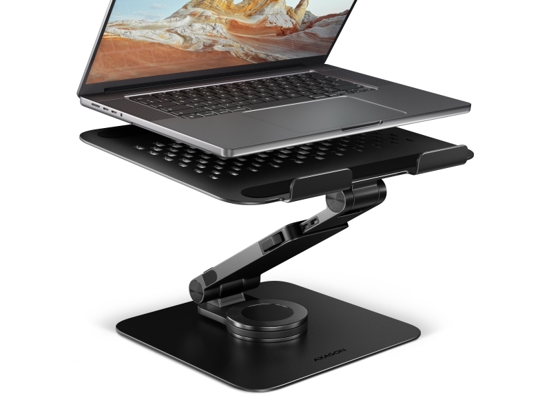 Axagon Stnd-Lrb Stand With 360° Rotation For Laptops And Tablets | Adjustable Height, Angle | 10-17.3 " | Maximum Weight (Capacity) 5 Kg | Black