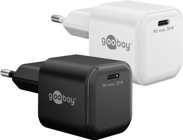 Goobay GaN Fast Charger Nano Adapter 30Watt 1xUSB-C Sort