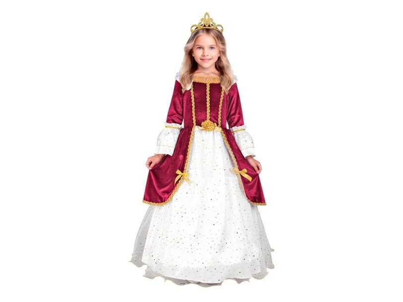 Vinrød Prinsessekjole Kostume