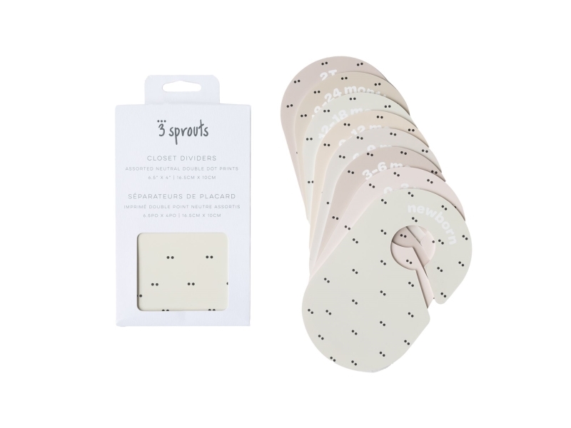 3 Sprouts Skåpindelningar (8 st.), Dubbel prick | Andra leksaksmärken - A-E - 3 groddar | GameStuff