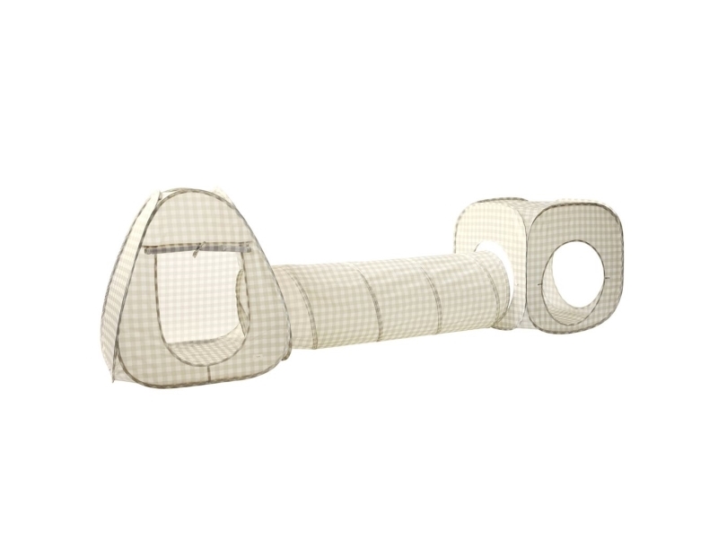 3 Sprouts tält- och tunnelset, Gingham beige | Andra leksaksmärken - A-E - 3 groddar | GameStuff