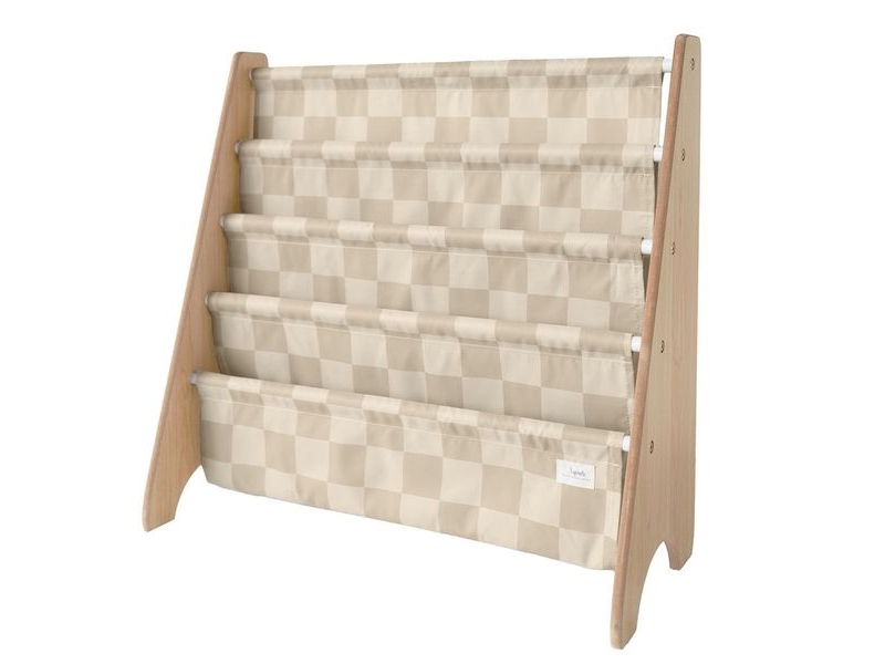3 Sprouts bokhylla, Checkerboard beige | Andra leksaksmärken - A-E - 3 groddar | GameStuff