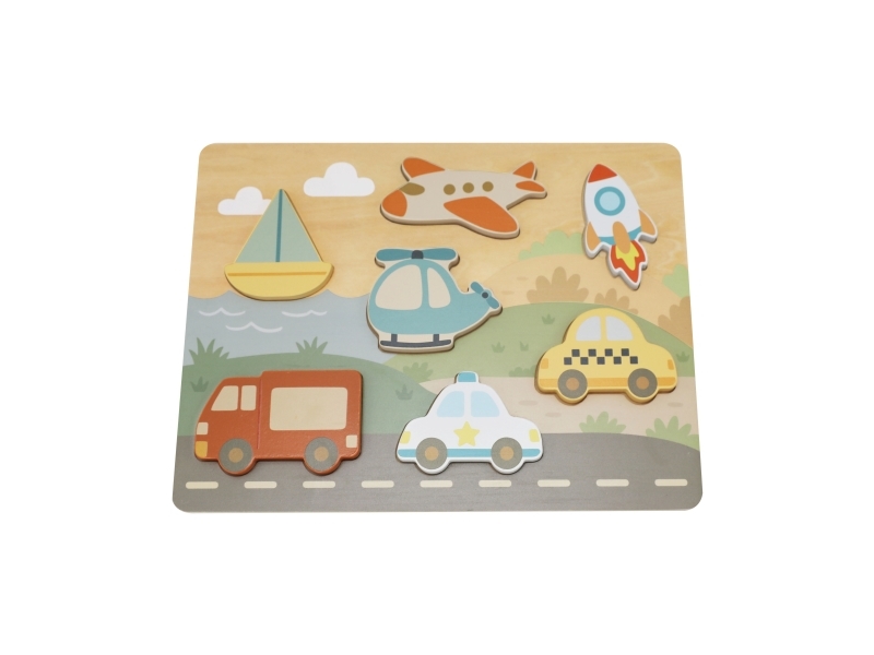 Kinder and Kids - FSC - Block Puzzle, Transportation