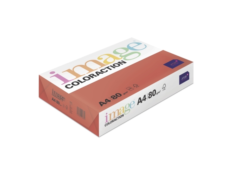 Image, Coloraction, Chile/Deep Red 80g/m2, 210mm x 297mm, A4 pakke a 500 ark, FSC Mix Credit