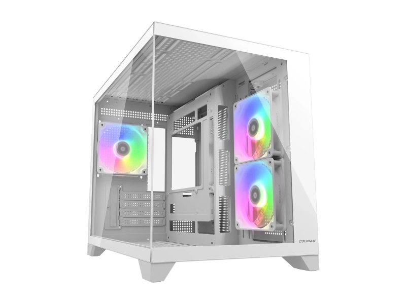 Cougar Gehäuse Mini-Tower, Fv150 Argb, Weiß, Mini Tower, Pc, Weiß, Micro Atx, Mini-Itx, Gaming, Multi