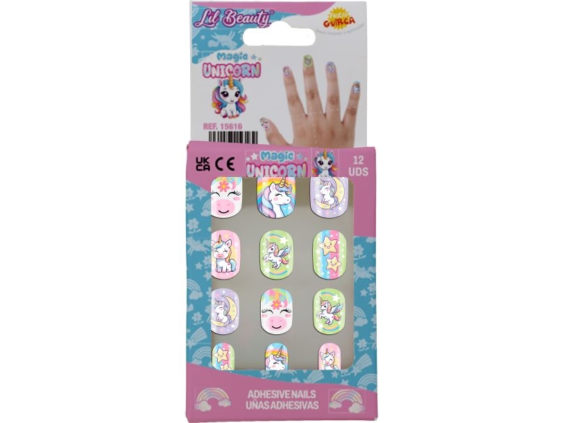 Konstgjorda enhörningsnaglar, barn | Leksaker - Rollek - Smink och hår | GameStuff