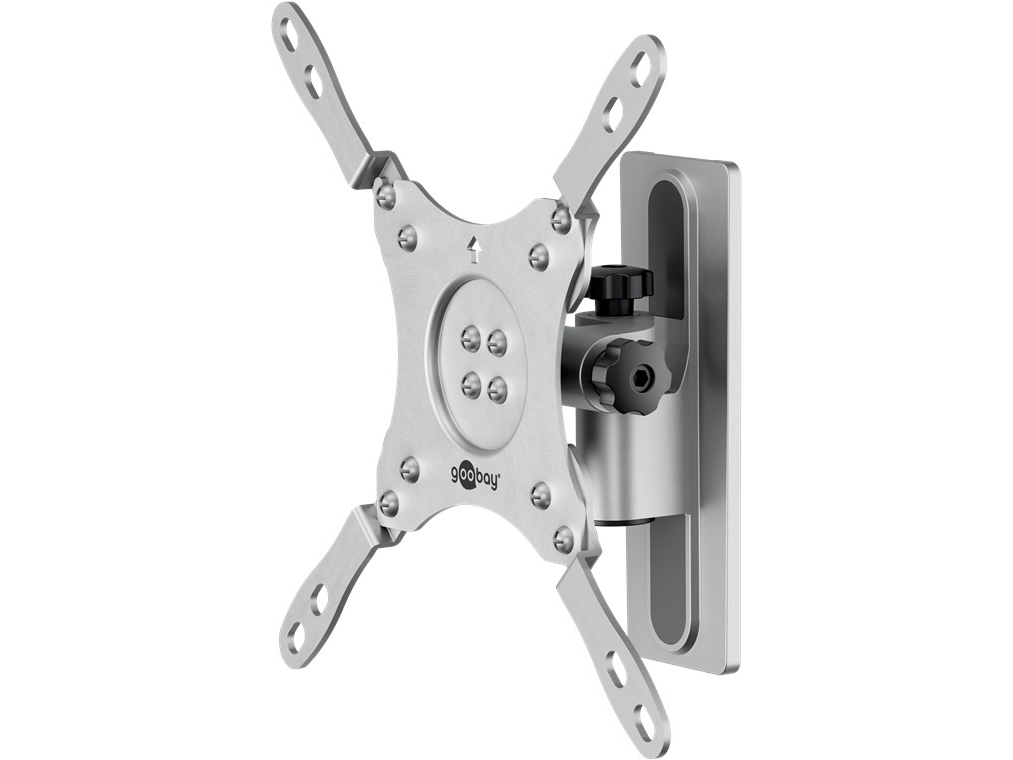 Goobay 71987, 75 x 75 mm, 200 x 200 mm, -42 - 45°, -45 - 45°, Aluminium, Stål, Sølv