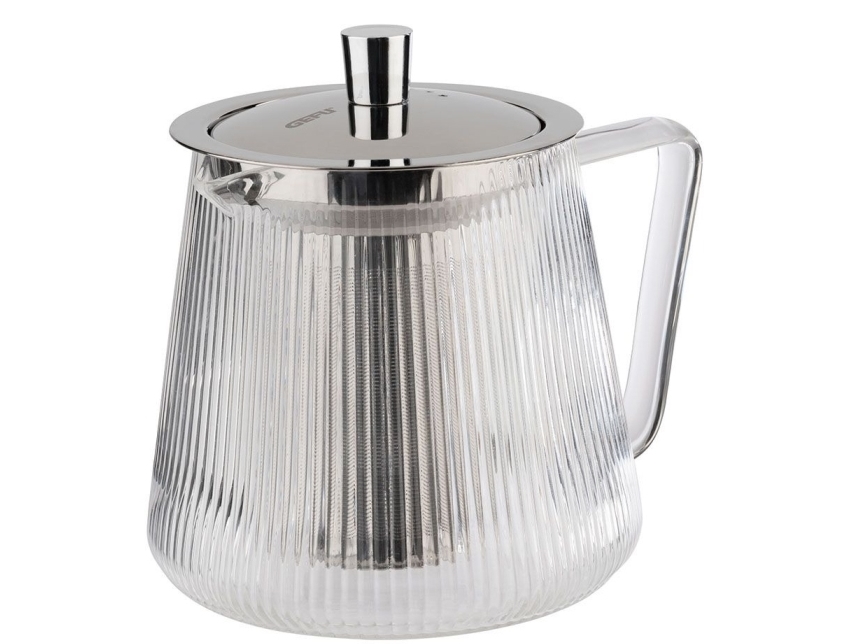 GEFU 16193, Enklel tekanna, 800 ml, Rostfritt stål, Transparent, Borosilikatglas, Rostfritt stål, 4 koppar, 150 mm | Catering - Servis - Termos, kannor & vattenkylare | GameStuff