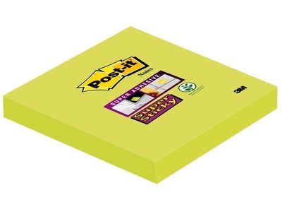 Post-it® Super Sticky Notes Evergreen 76x76 mm - med 6 blokke