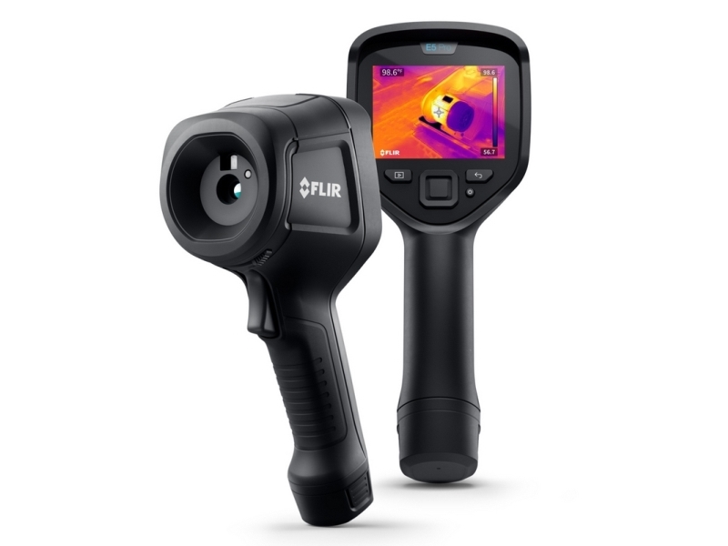 FLIR One E5-PRO, 160 x 120 pikseliä, 60 mK, 3,7 mRad, Lämpökuva ja optinen kuva, 160 x 120 pikseliä, musta