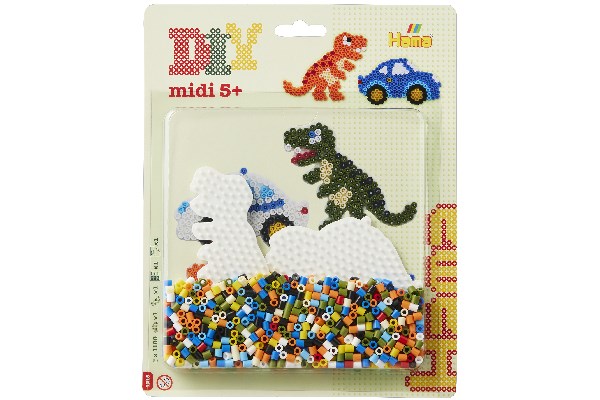 Hama Midi Blisterpakning Bil & Dinosaur