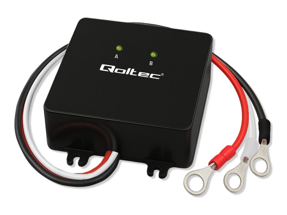 Qoltec - Batterikontrolenhed - Sort