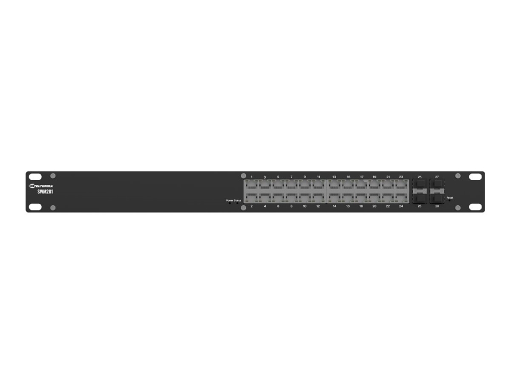 Teltonika Swm281 - Switch - L2+ - Verwaltet - 24 X 10/100/1000 + 4 X Gigabit Sfp - Rackmontierbar