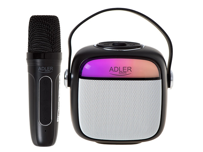 Adler Ad 1199B, Kabellos, Tragbarer Mono-Lautsprecher, Schwarz, Grau, Tasten, Mp3 Spieler, Integrierte Batterie