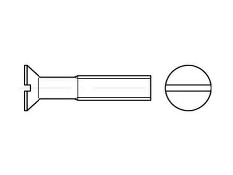 Toolcraft 1065486, Bolzen, Edelstahl, Universal, Flach, M5, Teilgewinde