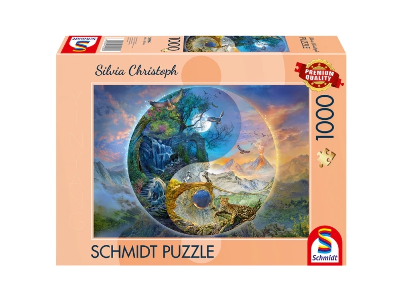 Schmidt Spiele Silva Christoph: Yin & Yang, Mountain World, Puzzle 1000 Pieces