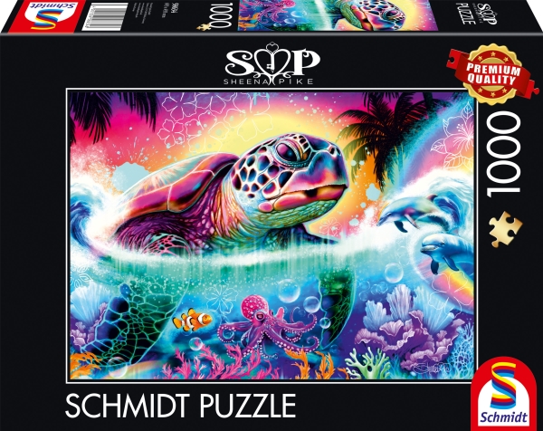 Schmidt Spiele Sheena Pike: Neon Turtle, Puzzle 1000 Pieces