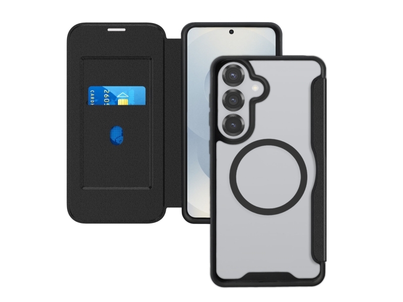4Smarts 541778, Flip Case, Samsung, Galaxy S26, 16 Cm (6.3"), Black, Transparent