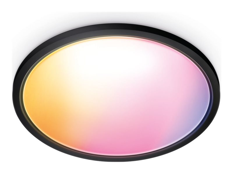 Wiz Ceiling Lamp Superslim Black - Smart Led Lighting - Coloured And White Light - Integrated Led - 32W - Wi-Fi