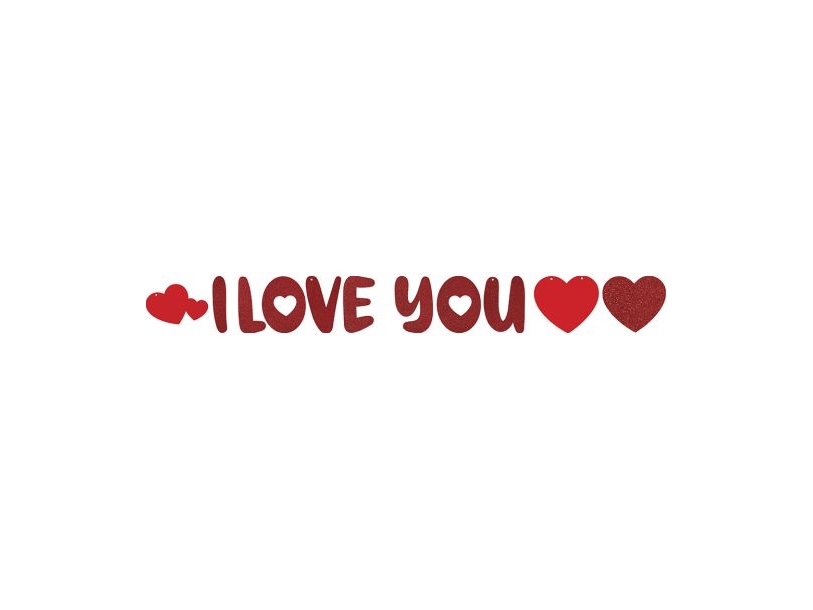 I Love You Banner, 3 M
