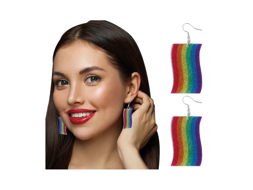 Regenbogenflaggen-Ohrringe