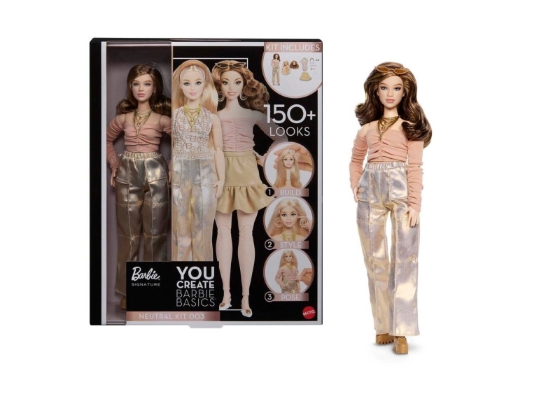 Barbie Signature You Create Basics Neutral Kit 003 -pakkaus, mukautettava nukke ja yleismalliset vaatteet, Muotinukke, Naaras, 6 vuosi/vuosia, Poika/tyttö, 320 mm, Monivärinen