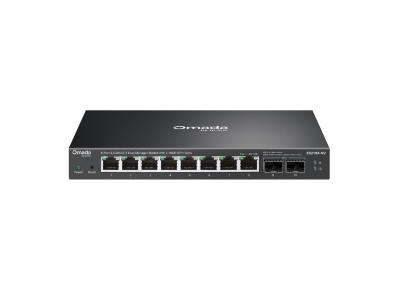 Tp-Link Es210x-M2, Managed, 2.5G Ethernet (100/1000/2500), Rack-Einbau, Desktop-/Wandmontage