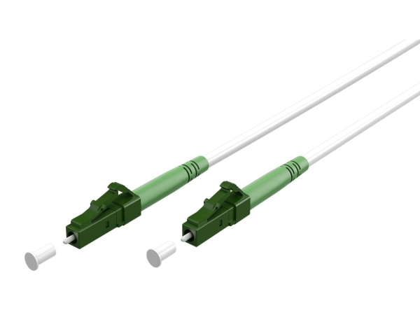 Goobay - Patchkabel - Lc/Apc Single State (Stecker) Auf Lc/Apc Single State (Stecker) - 15 M - Glasfaser - Simplex - 9 / 125 Mikron - Weiß