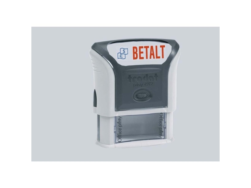Stempel Trodat Printy 4912 blå/rød tekst 'Betalt'