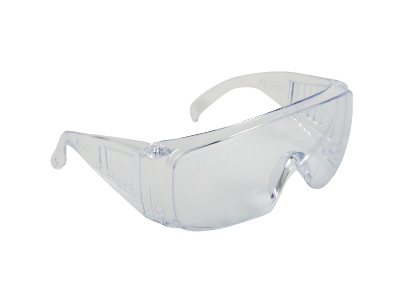 Beskyttelsesbrille, THOR Visitor, One size, klar, PC, kan bæres med almindelige briller - (12 stk.)