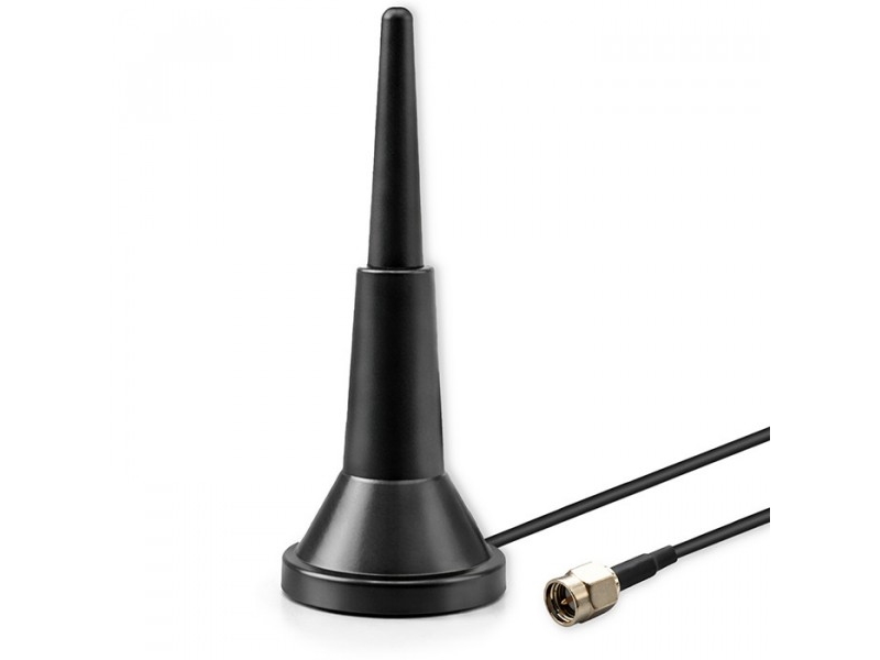 Qoltec 4G LTE-antenne med magnetisk base | 5dBi | rundstrålende | indendørs | 600-2700 MHz | SMA | 3m